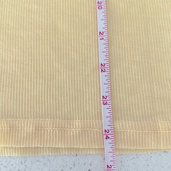 NWOT Free People Movement Tank Yellow Ribbed L Very Varsity Exercise Lounge - Picture 16 of 16